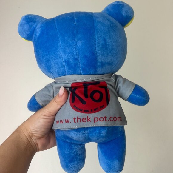 Blue Rilakkuma like Plush Blue Bear doll 11'' KPOT BQQ - Picture 2 of 2